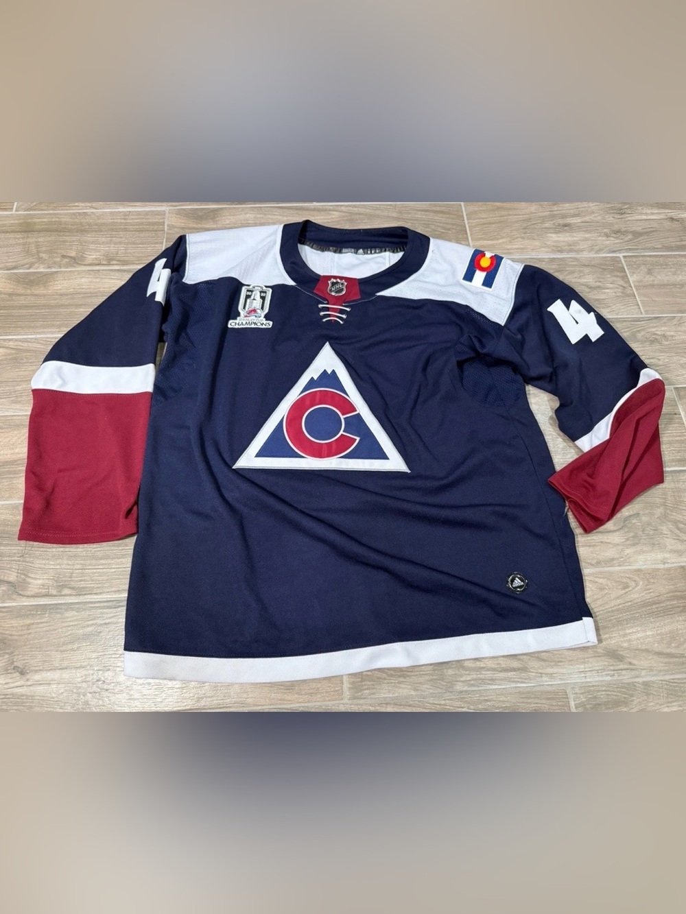Colorado Avalanche Jersey Adidas NHL 56 Stanley Cup Final Patch #42 Chicano